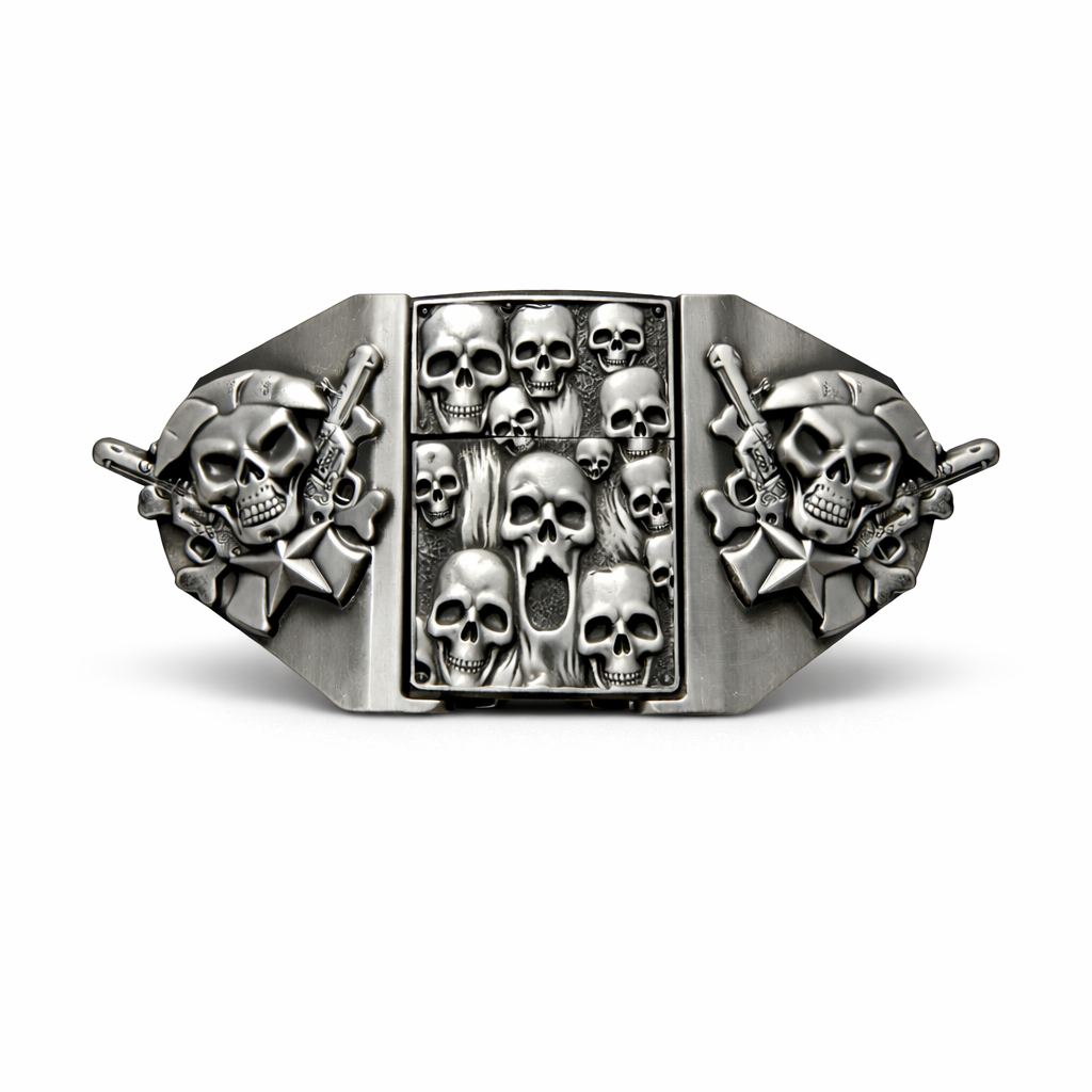 Night Terror Skull Lighter Belt