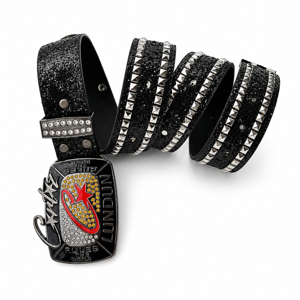 Punk Rules the World LED Studded Belt