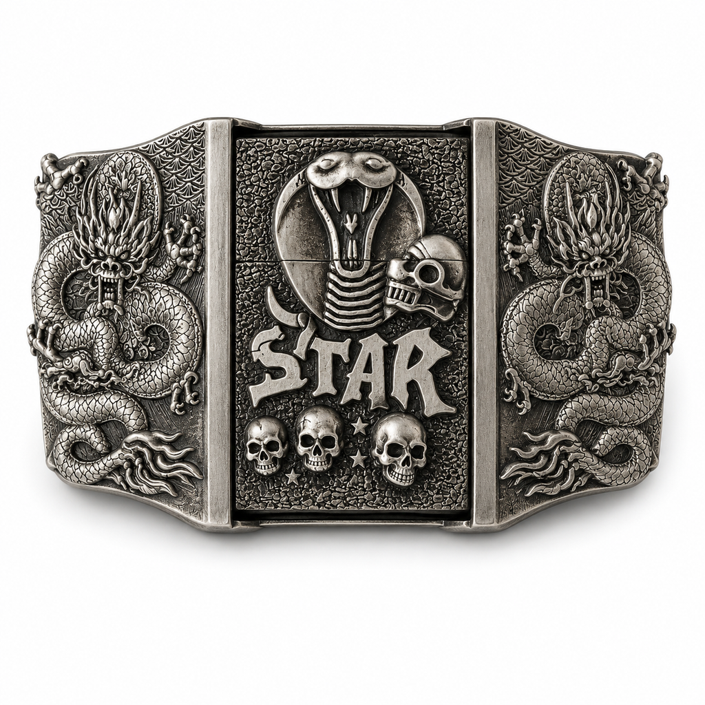 Serpent Crest Lighter Belt