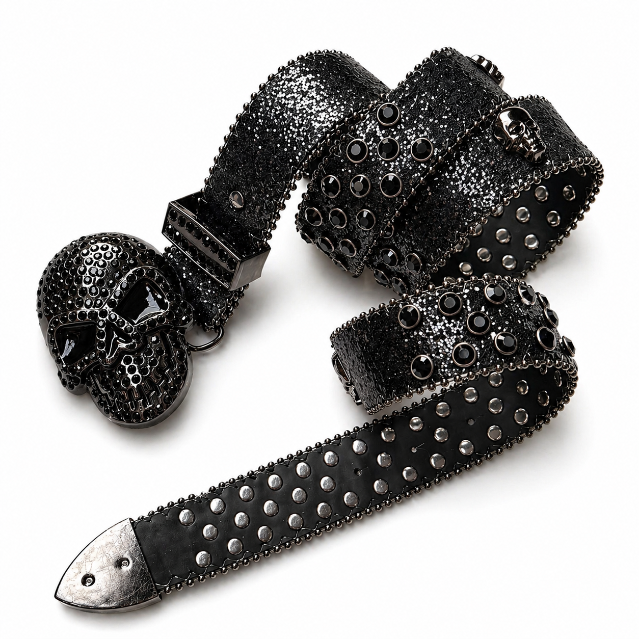 Obsidian Reaper Rhinestone Belt