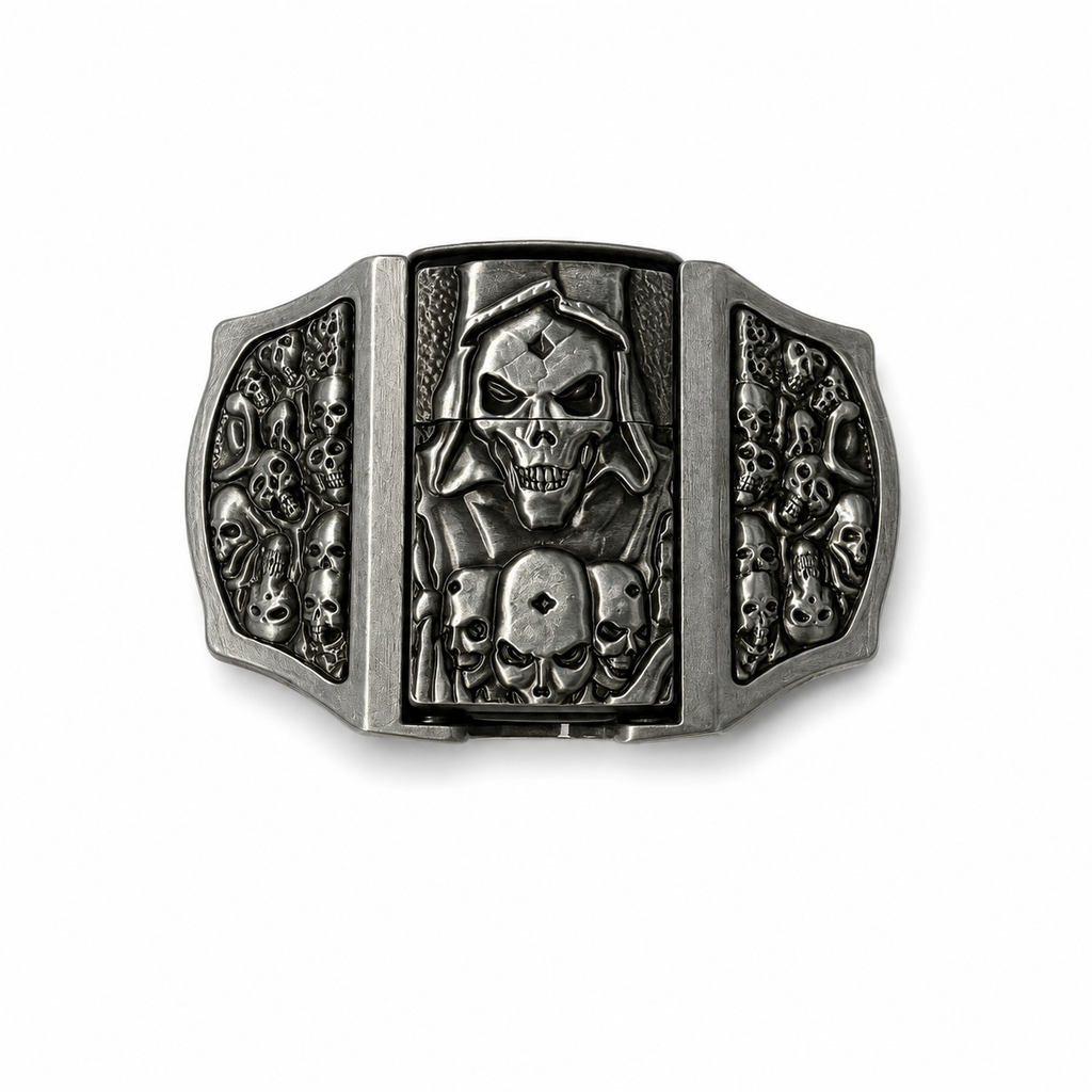 Skull Sentinal Lighter Belt
