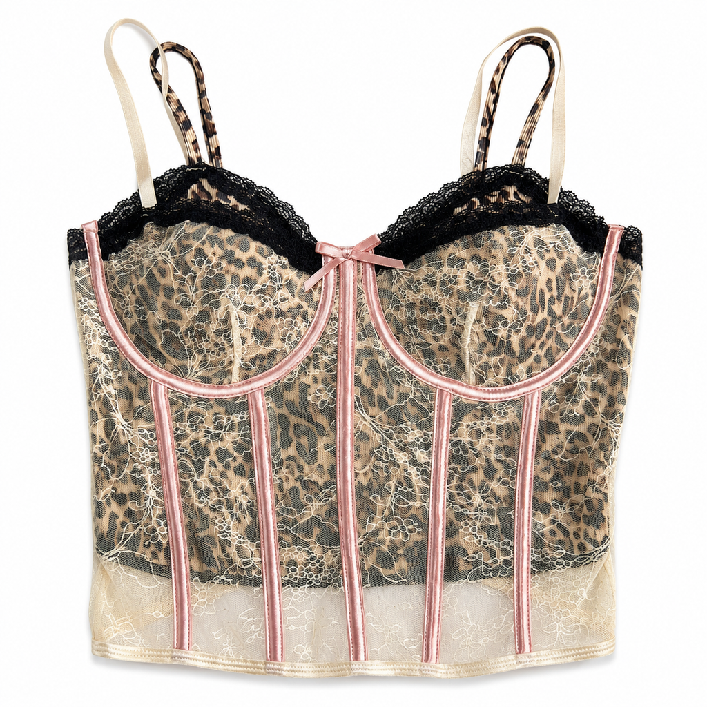 Leopard Lace Corset