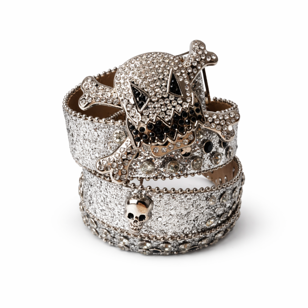 Silver Skull Rhinestone