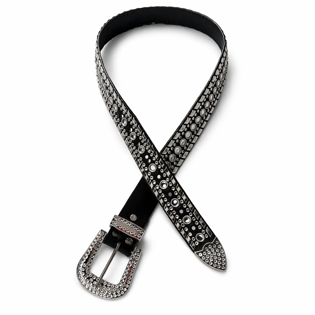 Black Rhinestone Belt