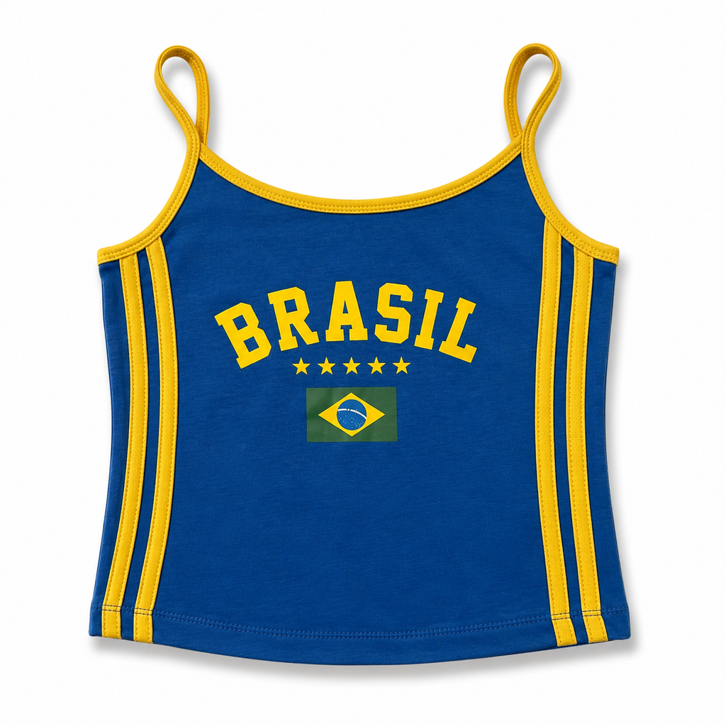 Brasil Blue Crop Tank