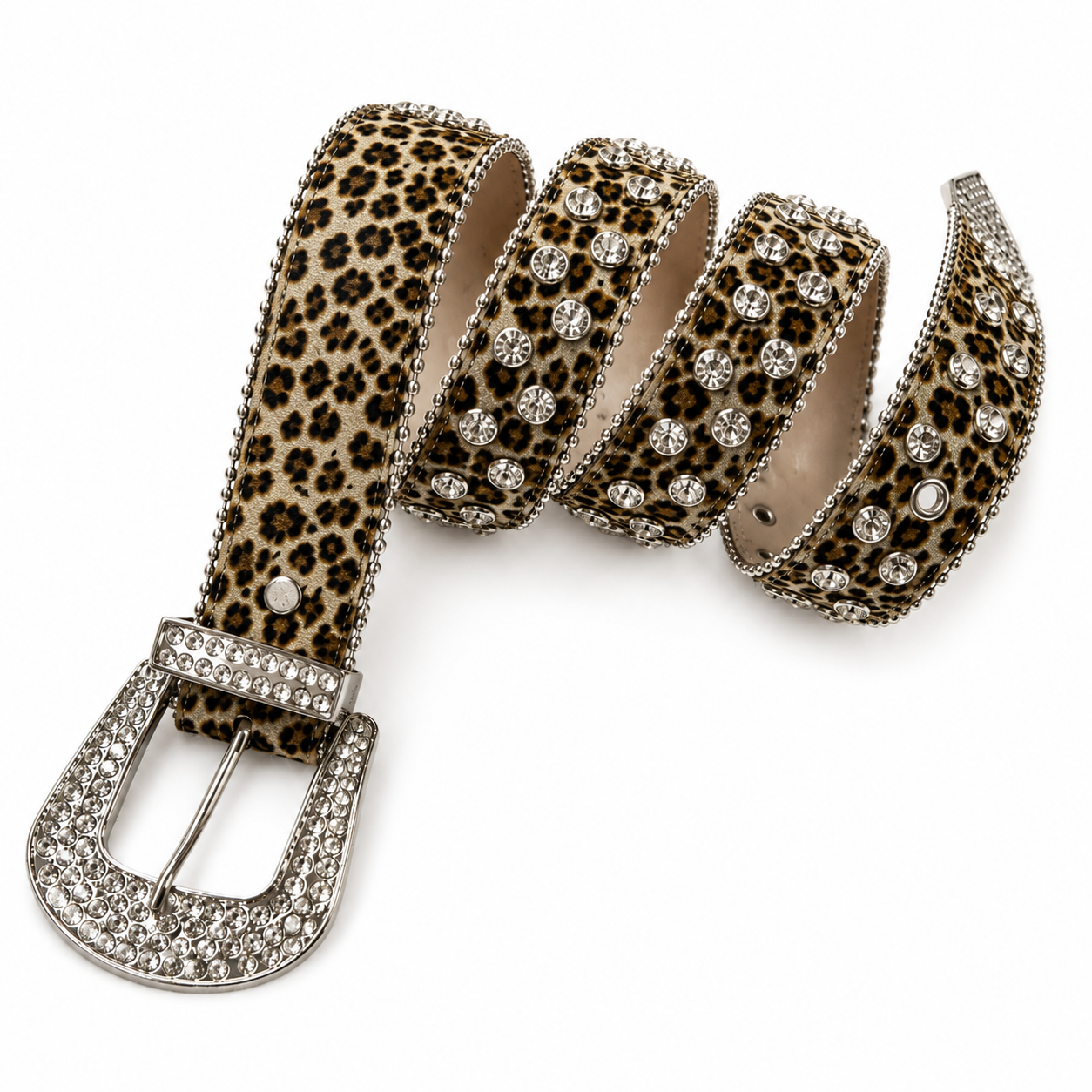 Leopard Rhinestone Belt