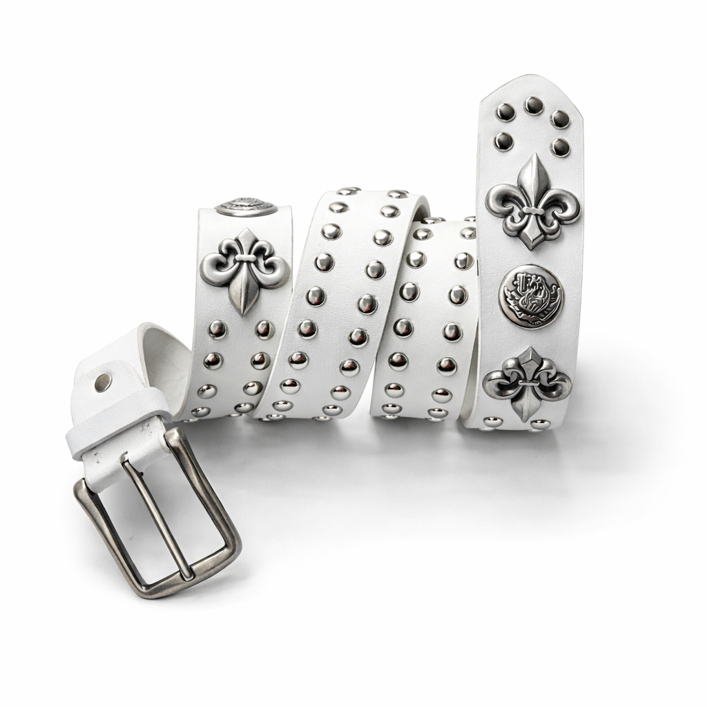 Chrome Syndicate Belt - Ivory