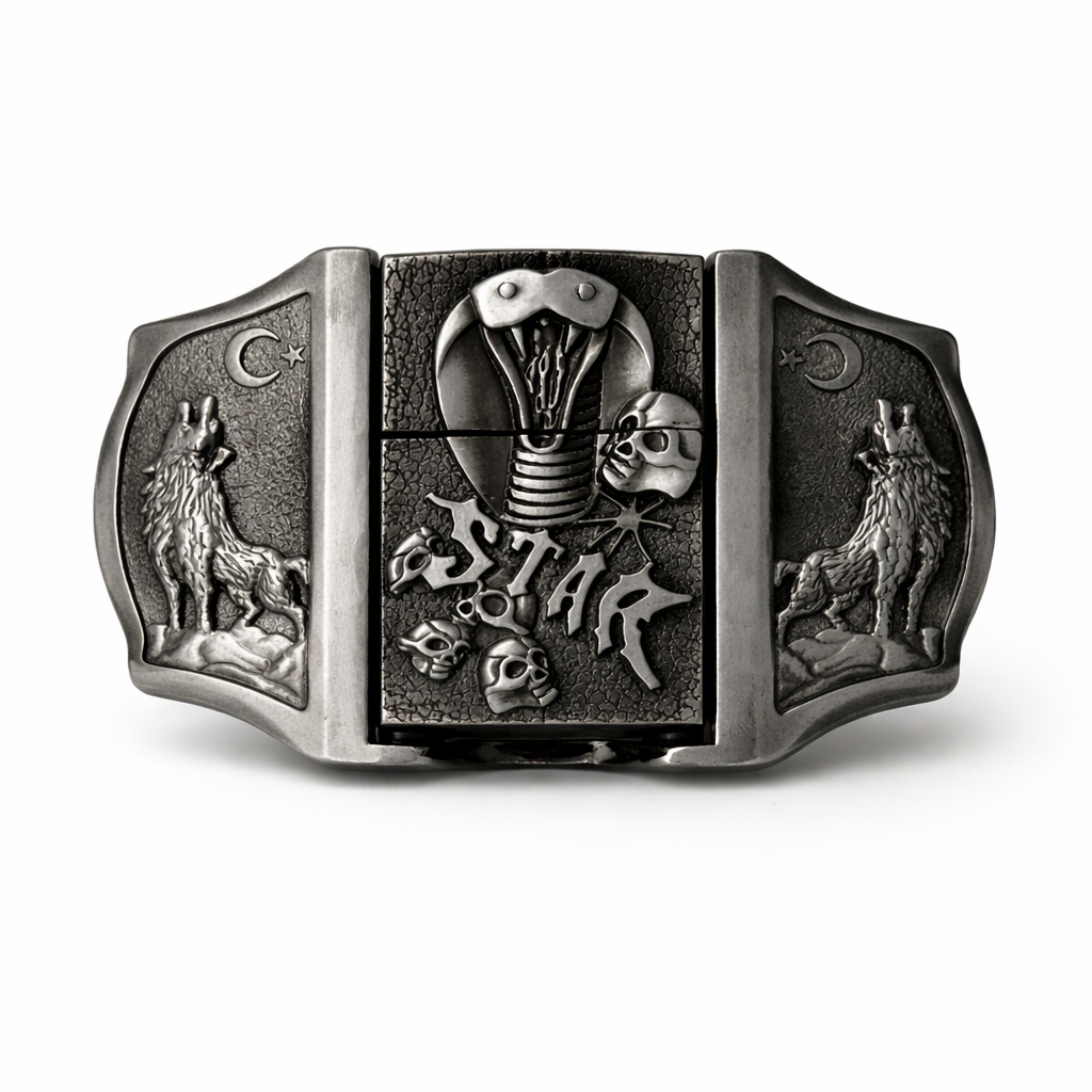 Skull Fang Lighter Belt