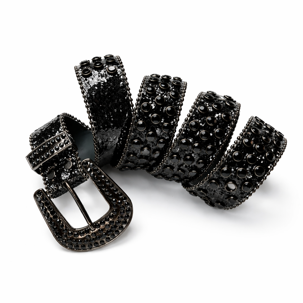 Obsidian Rhinestone Belt