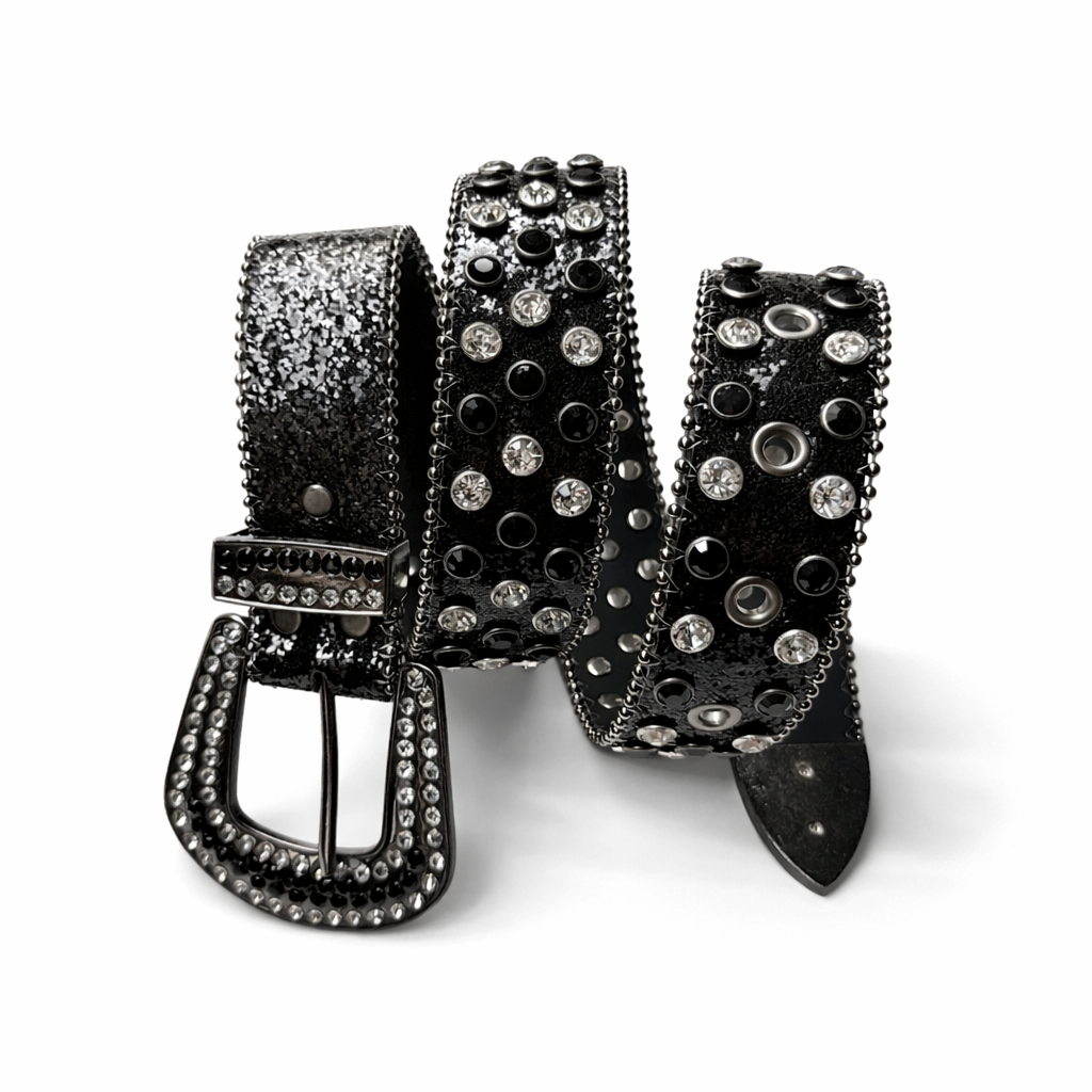 Noir Rhinestone Belt