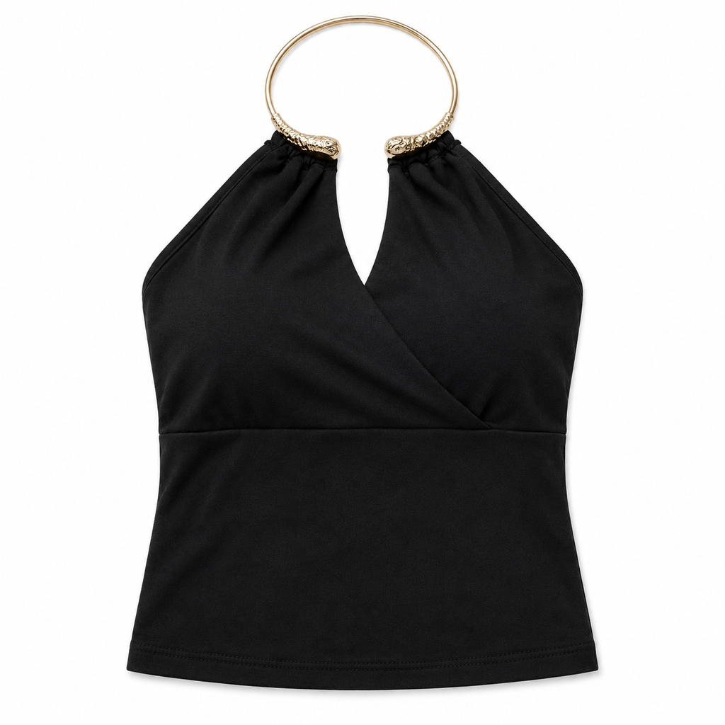 Gold Halo Halter Top