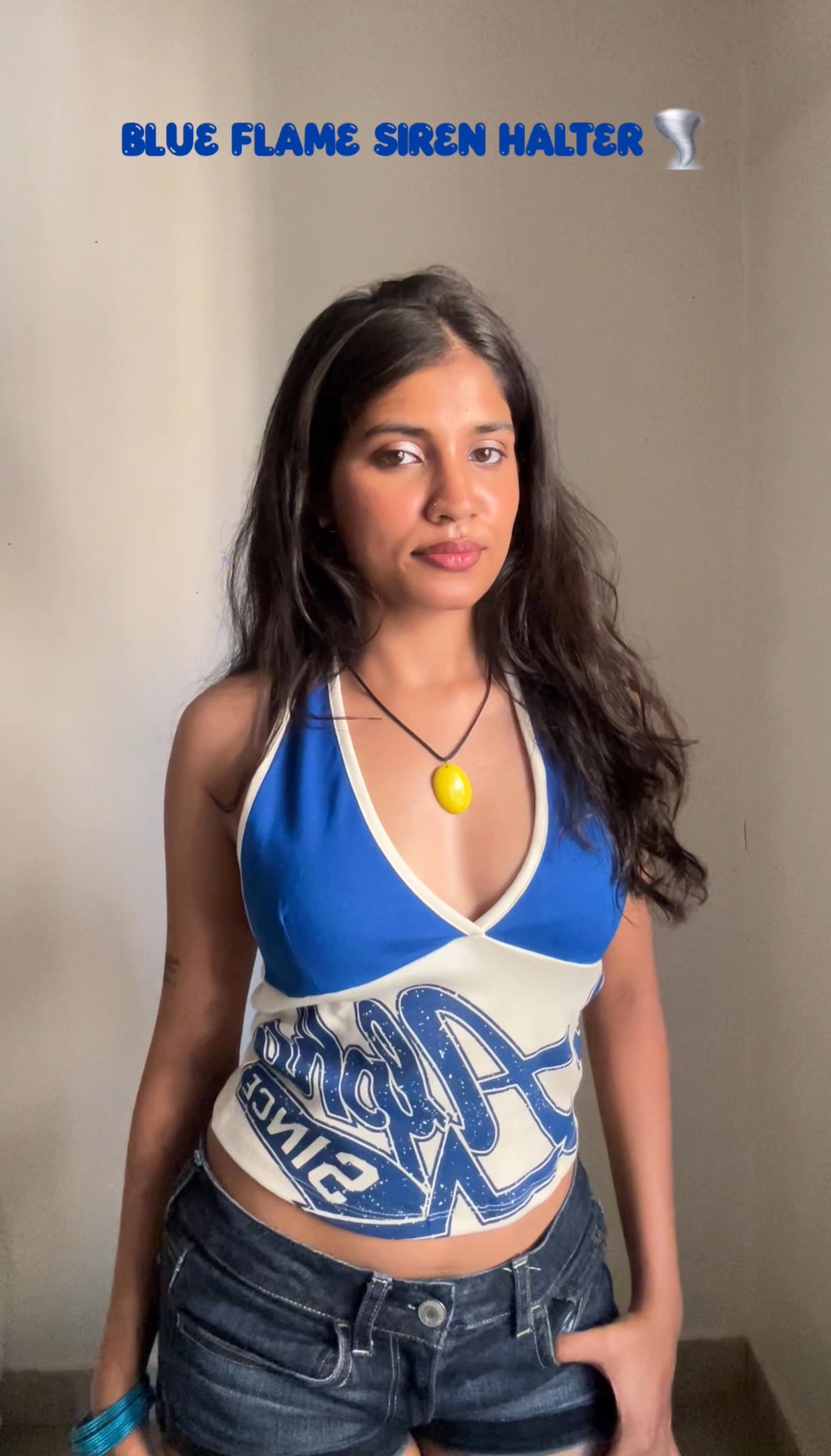 Blue Flame Halter Top