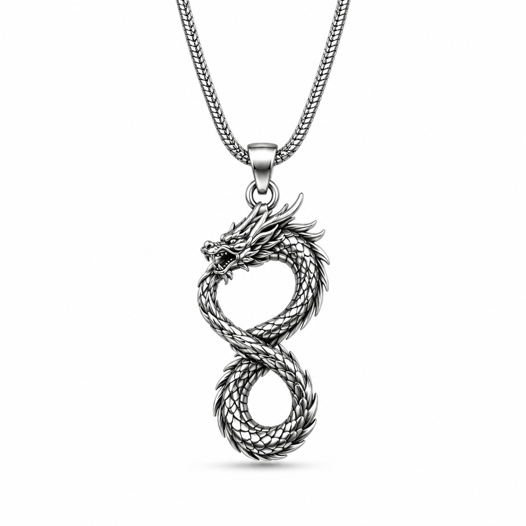 Eternal Dragon Pendant Necklace