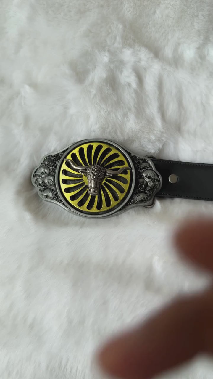 Gilded Longhorn Fidget Belt