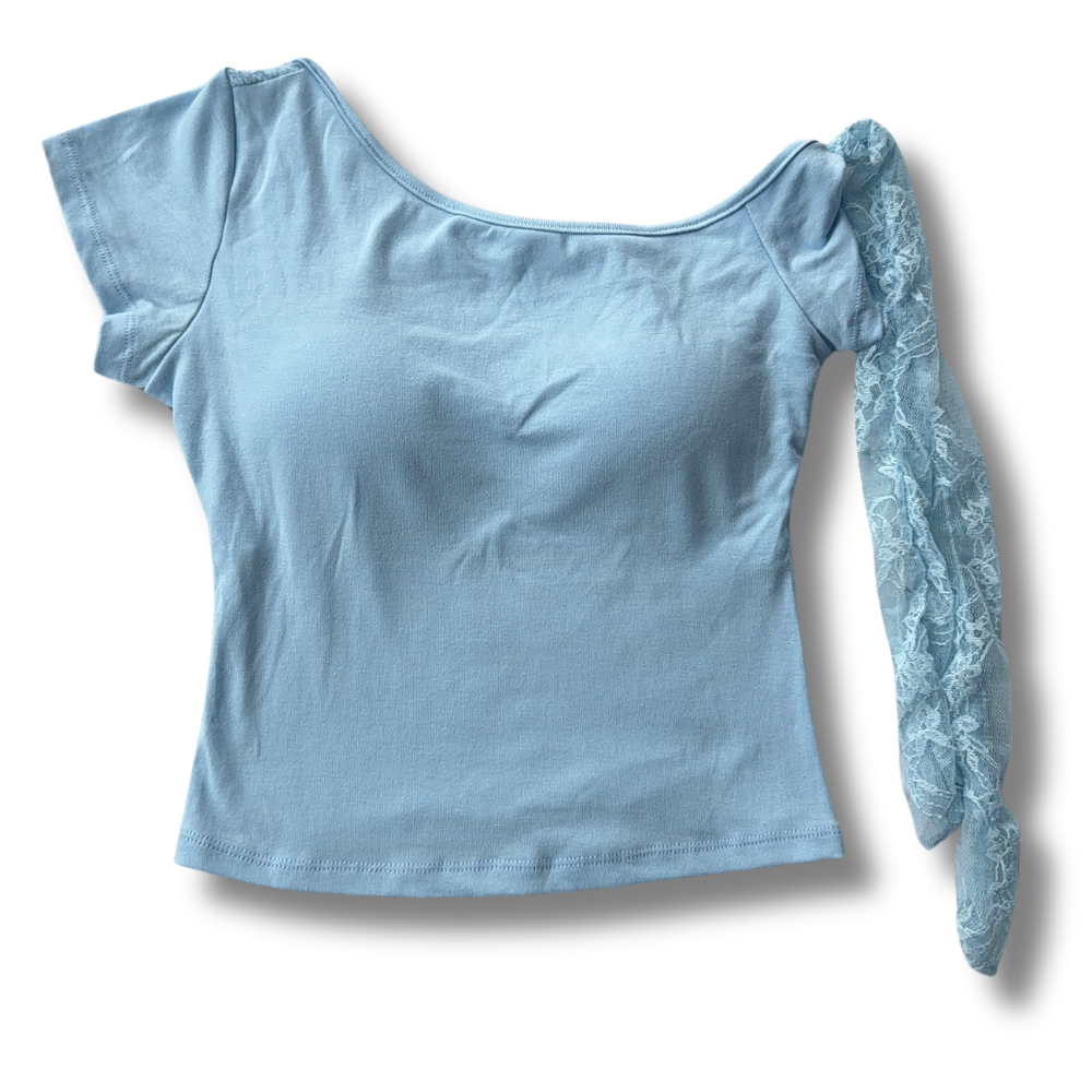 Baby Blue Ribbon Top